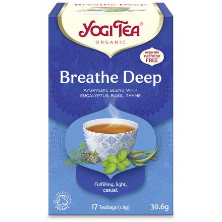 YOGI TEA BREATH DEEP  ΒΙΟ 30,6ΓΡ  Απελευθερώνει την αναπνοή