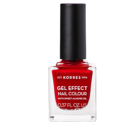 Korres Gel Effect Nail Colour Βερνίκι Νυχιών 54 Melted Rubies με Αμυγδαλέλαιο 11ml