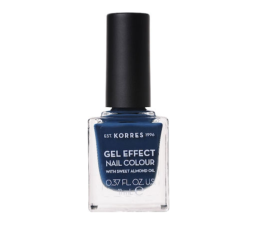 Korres Gel Effect Nail Colour 84 (Indigo Blue) Με Αμυγδαλέλαιο & Διάρκεια έως 10 Ημέρες. 11ml
