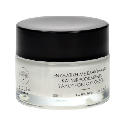 Eolia cosmetics Ενυδατική Κρέμα Προσώπου με Ελαιόλαδο & Υαλουρονικό Οξύ 50ml