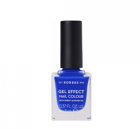 Korres Gel Effect Nail Colour 86 (Ocean Blue) Με Αμυγδαλέλαιο & Διάρκεια έως 10 Ημέρες. 11ml