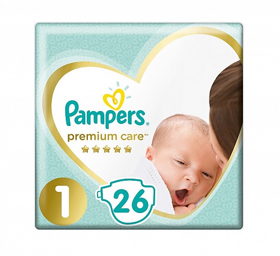 Pampers Premium Care Νo 1 (2-5kg) Carry Pack 26τμχ
