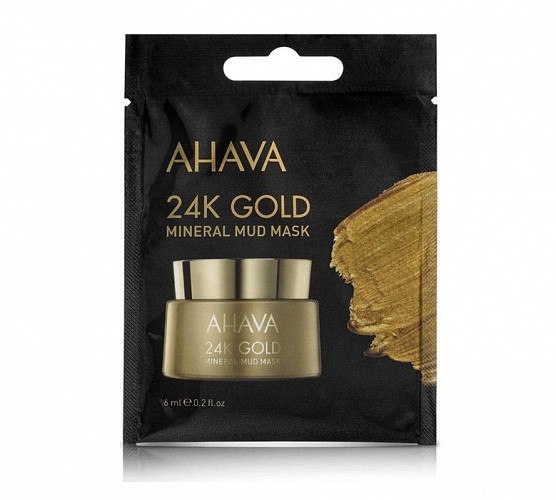 AHAVA 24K Gold Mineral Mud Mask για Ενυδατωμένη & Λεία Επιδερμίδα 6ml